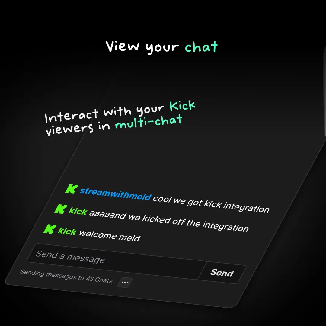 StreamWithMeld's tweet image. Start streaming on Kick with our newest integration!