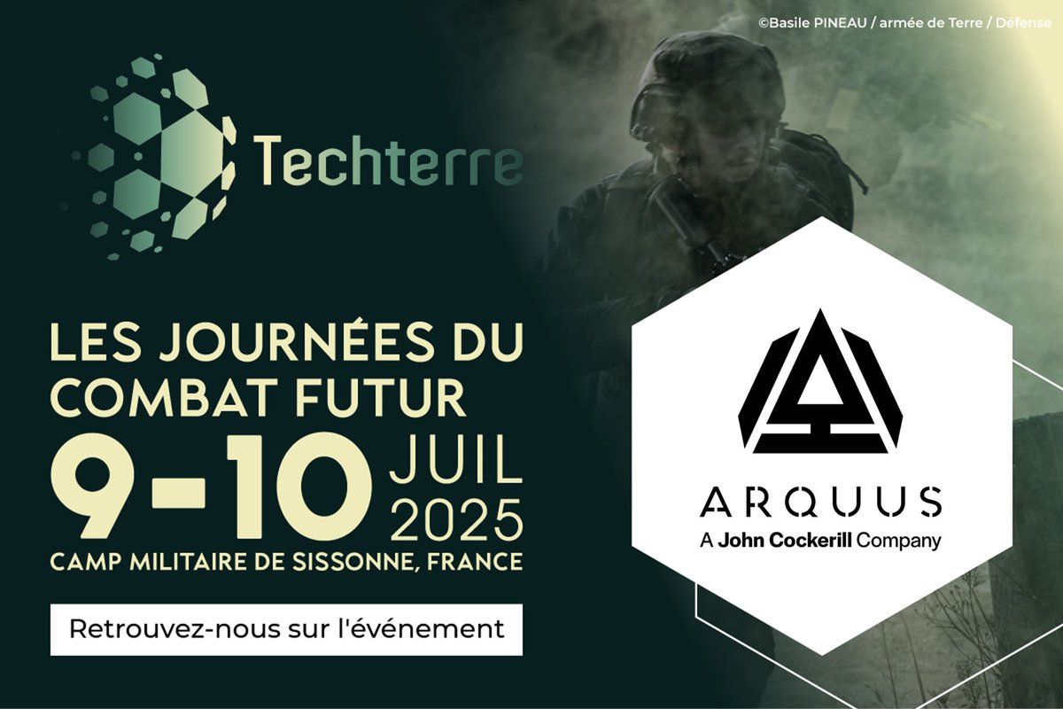Arquus_Defense's tweet photo. 🚀 Arquus sera présent à #TechTerre les 9-10 juillet à Sissonne, aux côtés des forces, start-ups et industriels.
Au programme : DRAILER, SHERPA Lutte Anti-Drone & GRIFFON Hybride.
👉 Innover pour le combat futur.
#Drone #Robotique #Défense #Innovation https://t.co/9lSqjPllUU