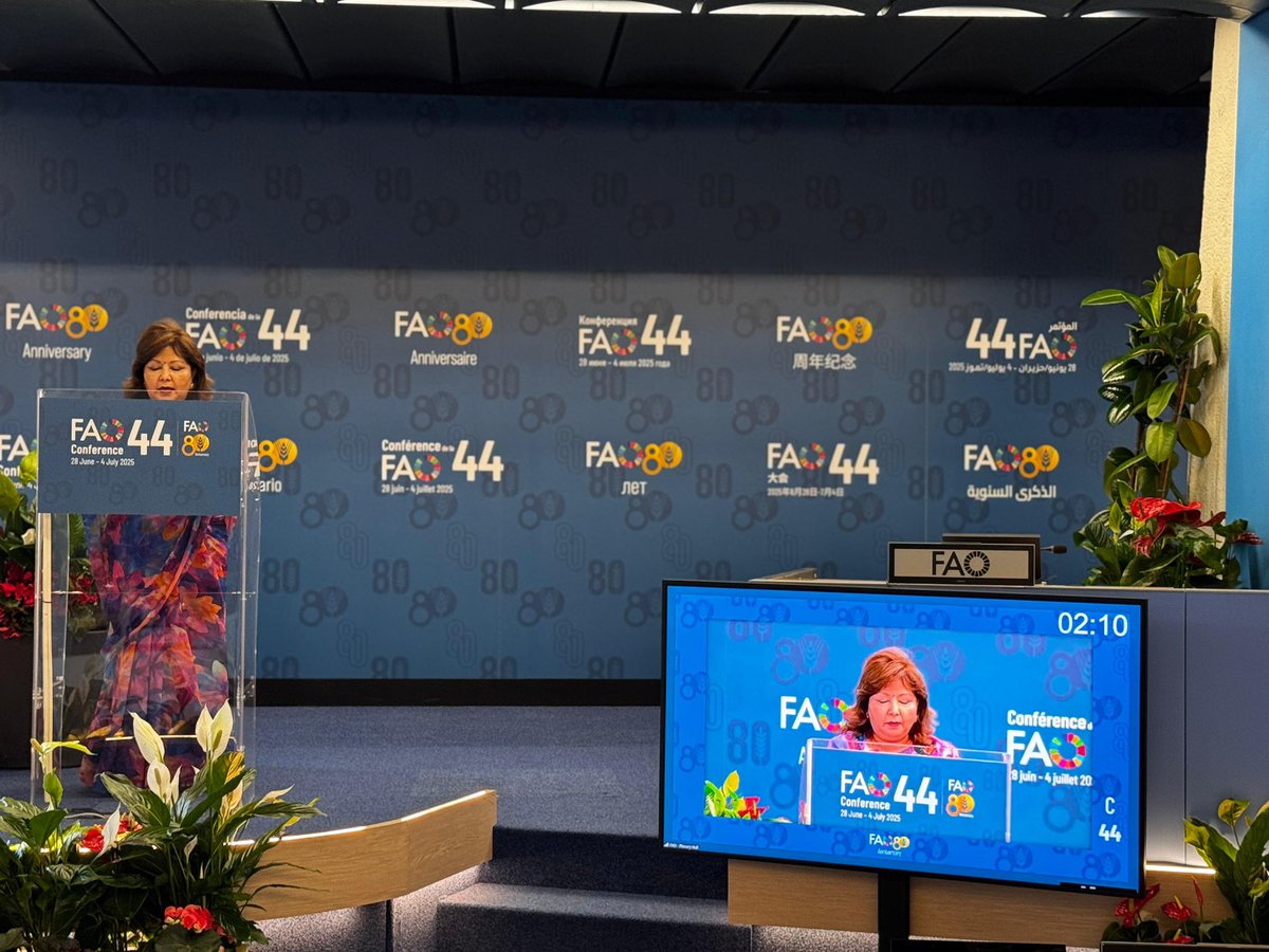 Delivering remarks at the 44th Session of the Food and Agriculture Organization (FAO) Conference in Rome, Italy. I provided an overview of Nepal’s agri-food landscape, emphasizing the unique vulnerabilities faced by mountainous countries such as Nepal. I called for the