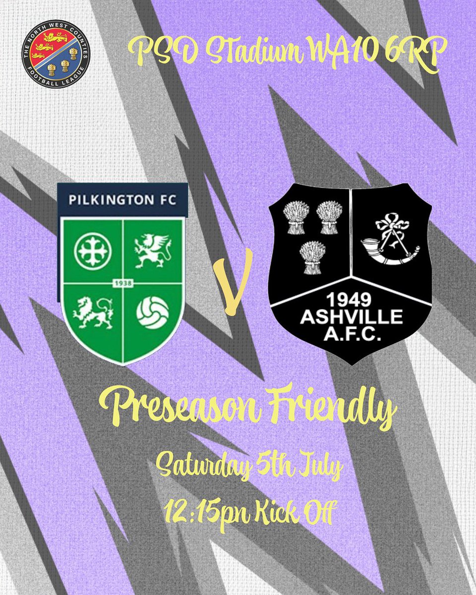 Ashville Football Club (@ashvillefc) on Twitter photo Opening preseason game…
This Saturday we return to Ruskin Sports Village to meet our friends at <a href="/pilkingtonfc/">Pilkington Football Club</a>
If last pre seasons game anything to go by, it won’t be one to miss, as the sides shared 8 goals!
An early one, 12:15pm KO!
It’s good to be back! 🖤 Opening preseason game…
This Saturday we return to Ruskin Sports Village to meet our friends at <a href="/pilkingtonfc/">Pilkington Football Club</a>
If last pre seasons game anything to go by, it won’t be one to miss, as the sides shared 8 goals!
An early one, 12:15pm KO!
It’s good to be back! 🖤