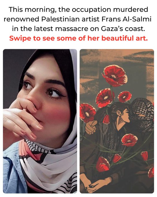Israel has killed so many incredible Palestinian artists and this world has been shamefully silent.