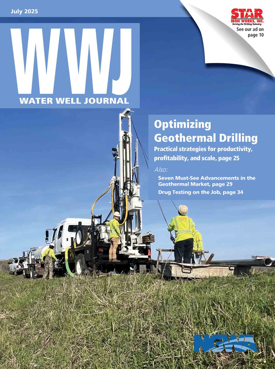 WaterWellJournl's tweet photo. |@ngwatweets July WWJ focuses on #geothermal w/multiple features and guest editorial from International Ground Source Heat Pump Association on #Liftoff report: https://t.co/rW2znyOV9t. #geothermaldrilling, #groundsourceheatpumps, #CleanEnergy https://t.co/Byltd9pBz9