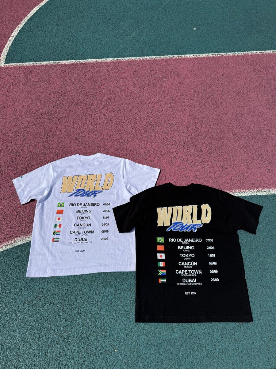 stepcorrectuk's tweet photo. Our official merch @europeancloth World Tour Tee’s out now. 

https://t.co/WhiPBFjPw9 https://t.co/0b05GbRn8h