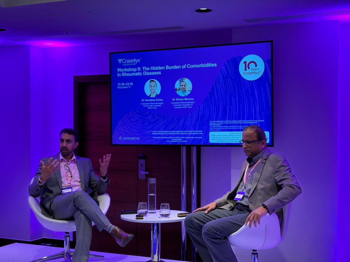 Good discussions in the case based #SpA workshop presented by <a href="/DrAhsanMemon/">Ahsan Memon</a> 
as part of the Interstellar programme  

#AxSpA #PsA #spondyloarthritis