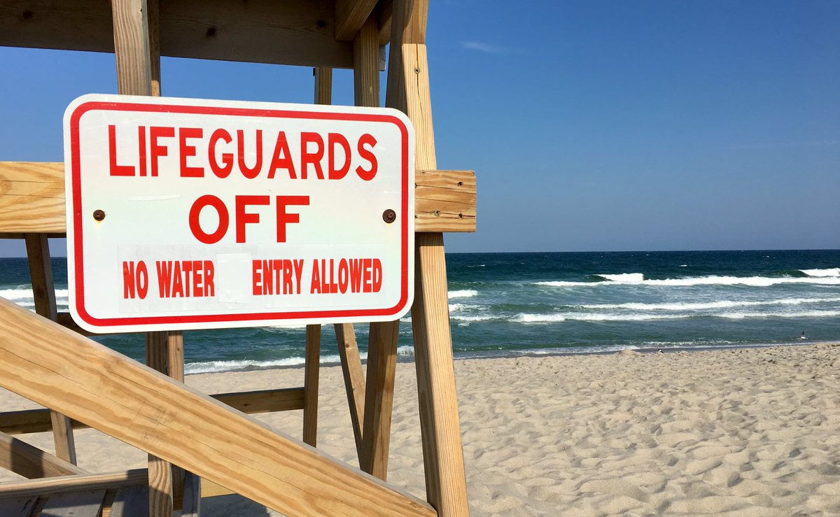 MonmouthSheriff's tweet image. Following numerous water rescues at the shore this past weekend, when lifeguards weren't on duty, @SheriffGolden urges all to take extreme caution & never swim without a lifeguard present.
Swimming at your own risk is dangerous.MCSO reminds all to think safety while at the shore.