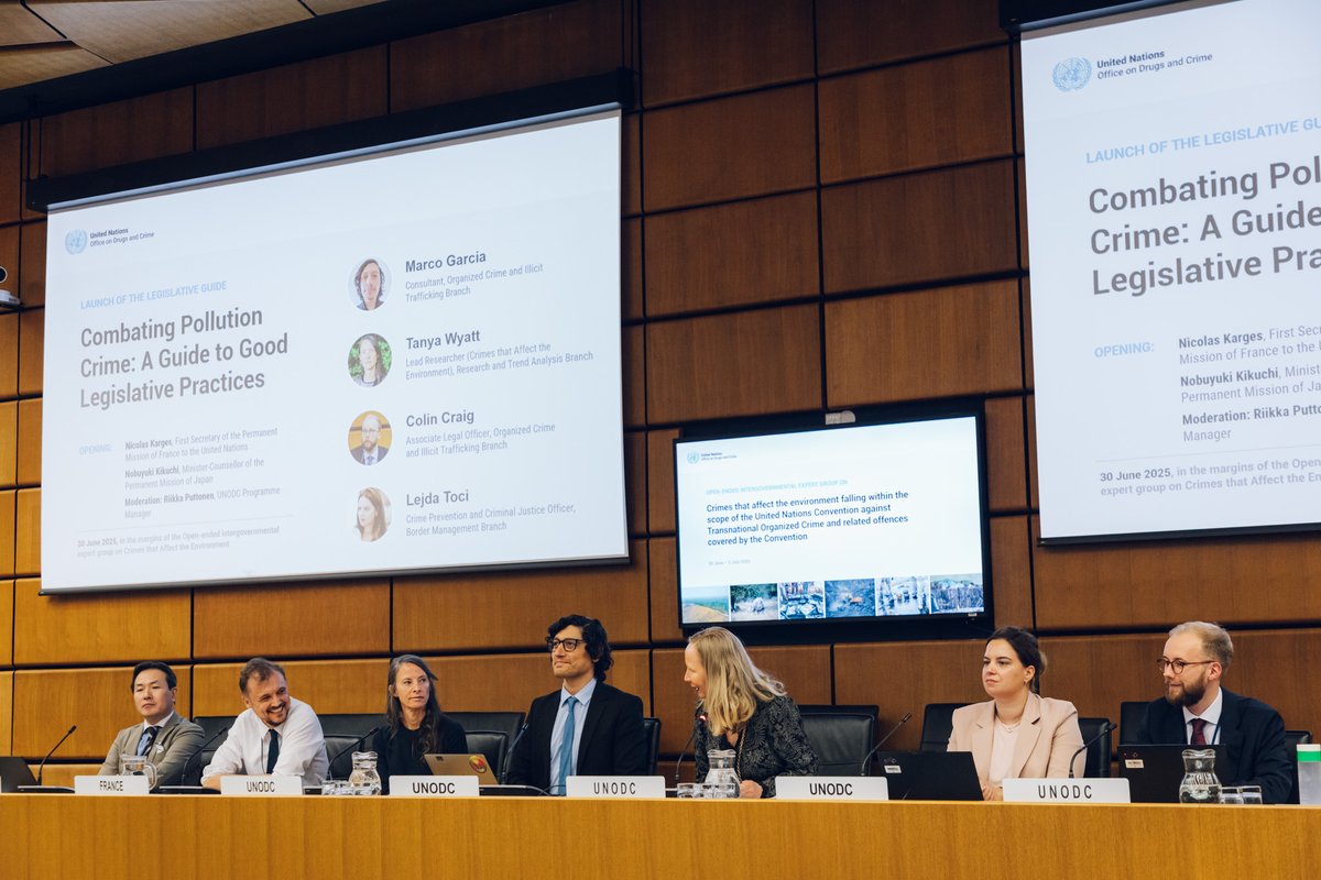🌍 Delegates from across the globe meet this week to assess how the UN Convention against Transnational #OrganizedCrime can be collectively applied to tackle crimes that affect the environment.

A united front is needed to stop criminal exploitation of our planet. #EnvCrime