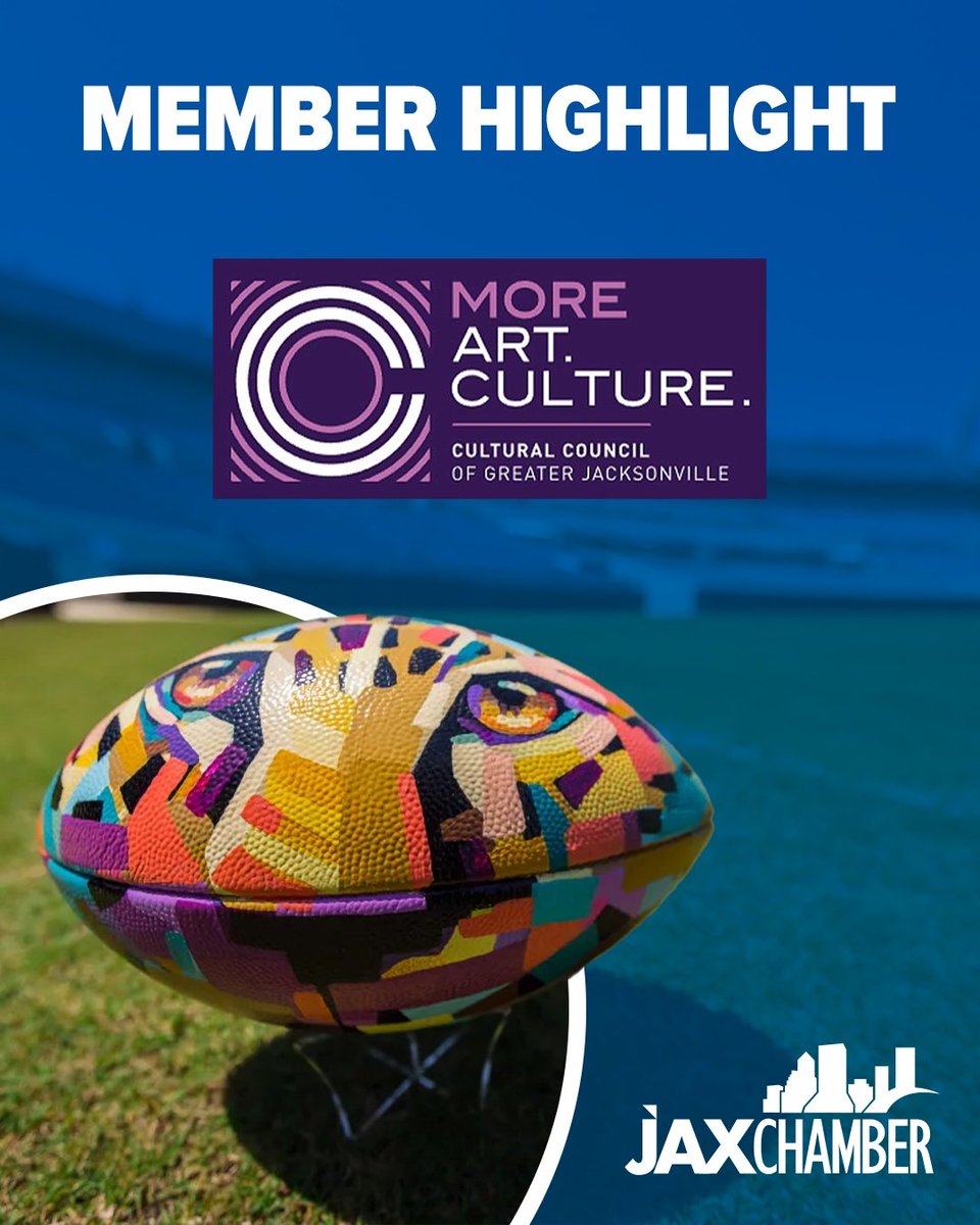 JAXChamber's tweet image. Jacksonville shines brighter thanks to our member, the @moreartculture — championing over 115 murals, sculptures, mosaics, and installations such as “Calling It Done” and “Emergence,” and caring for them through ongoing conservation efforts. ⭐
They even partnered with the…