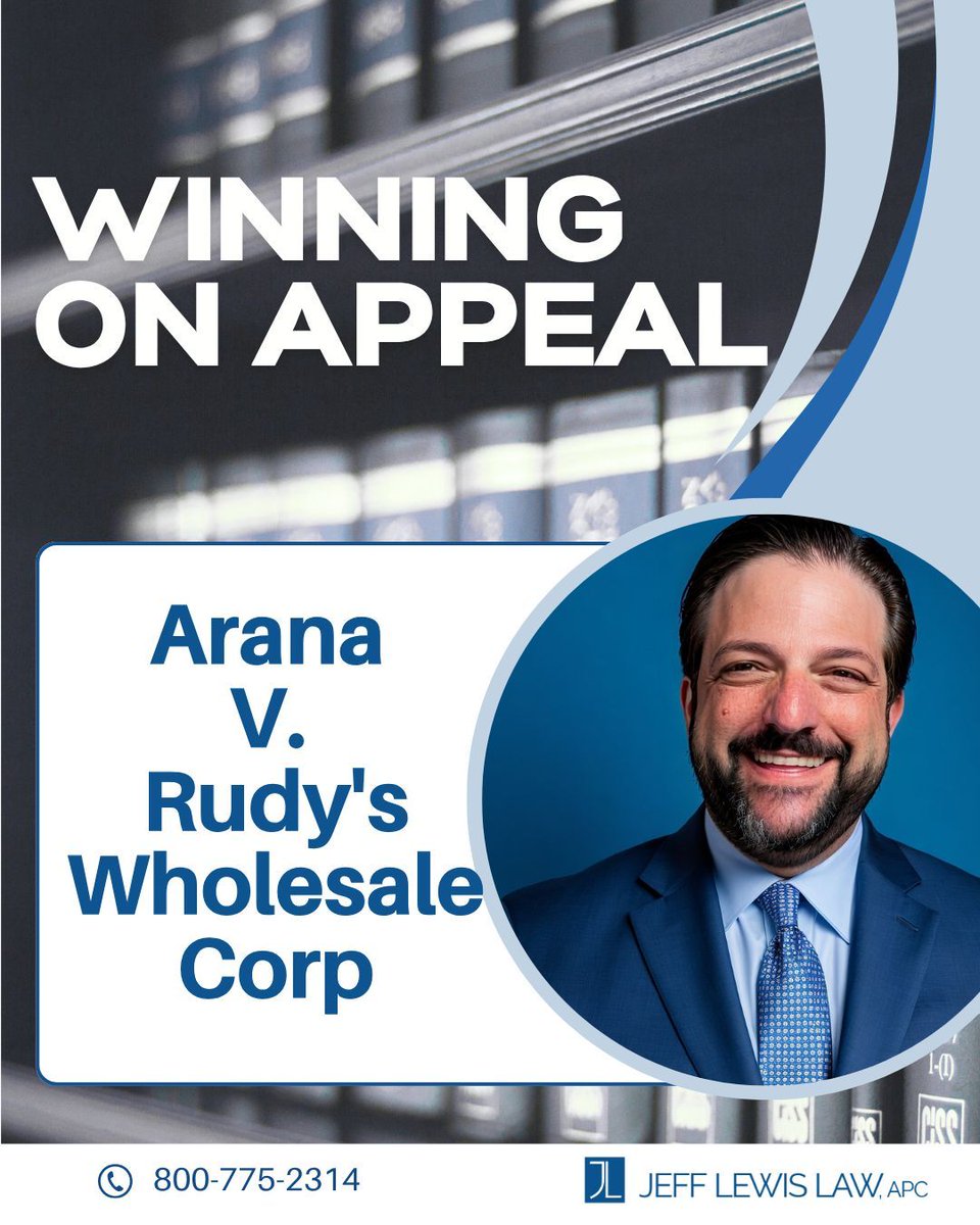 In Arana v. Rudy's Wholesale Corp., Jeff Lewis Law helped reverse a $300K+ wage judgment on appeal. The case highlights shifting burdens when payroll records are lacking.

Empowering Clients Through Legal Expertise. jefflewislaw.com

 #AppellateLaw #LegalVictory
