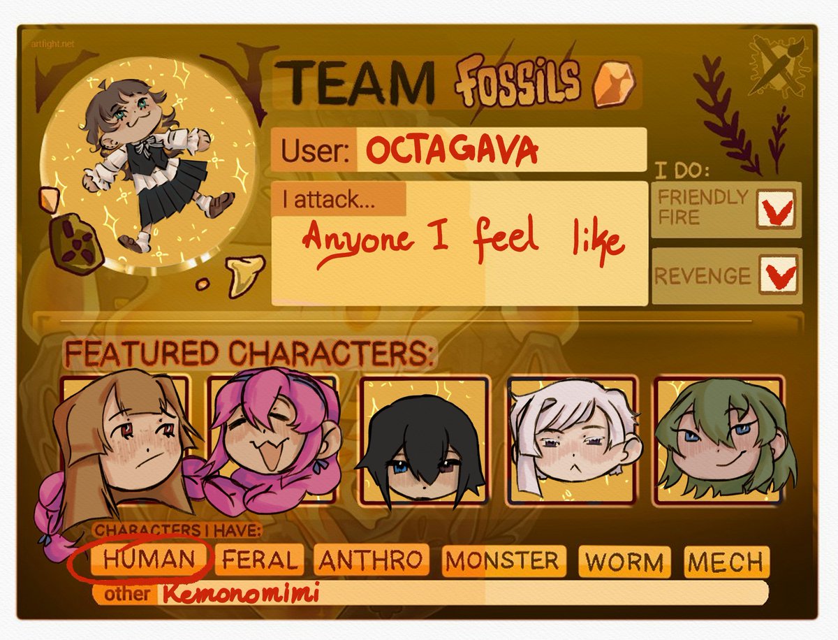 OCTAGAVA's tweet image. I finally made the card for artfight!

artfight.net/~OCTAGAVA