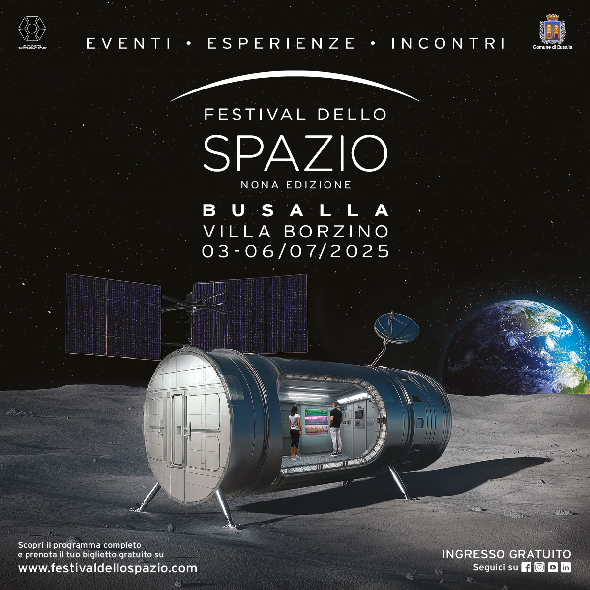 👩‍🚀 The 2025 edition of the Space Festival of Busalla (Genoa, Liguria) will be held from July 3 to 6. The #event will offer several educational exhibits, lectures, thematic panels and occasions to meet the protagonists of the #space industry.

Read more 👉 esabic-turin.it/news-and-event…