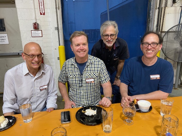 Hanging out with talented writers at Tom Milani's book party.