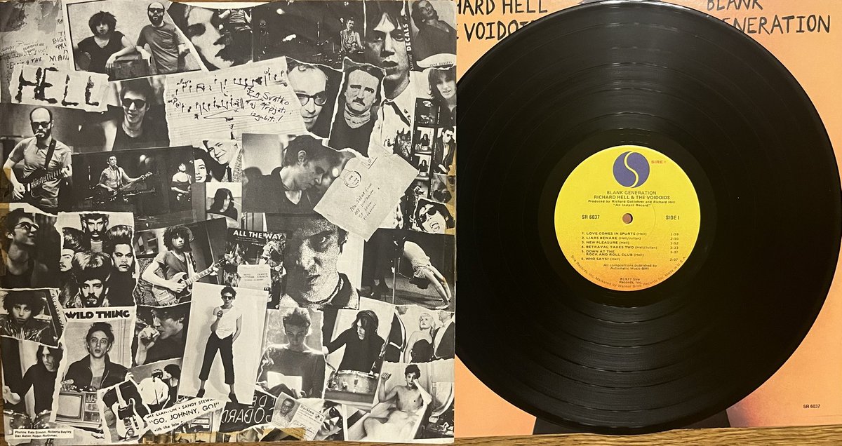 『RICHARD HELL &amp; THE VOIDOIDS / BLANK GENERATION』
高校の時千葉さんから聞かされすぐに飛びついた
正直言ってピストルズやラモーンズよりも衝撃的で本気でのめり込んだが実はこのアルバムの要がヘル本人ではなくロバート･クインのギターなのだと気づいた時はそれ以上の衝撃を受けたものだ