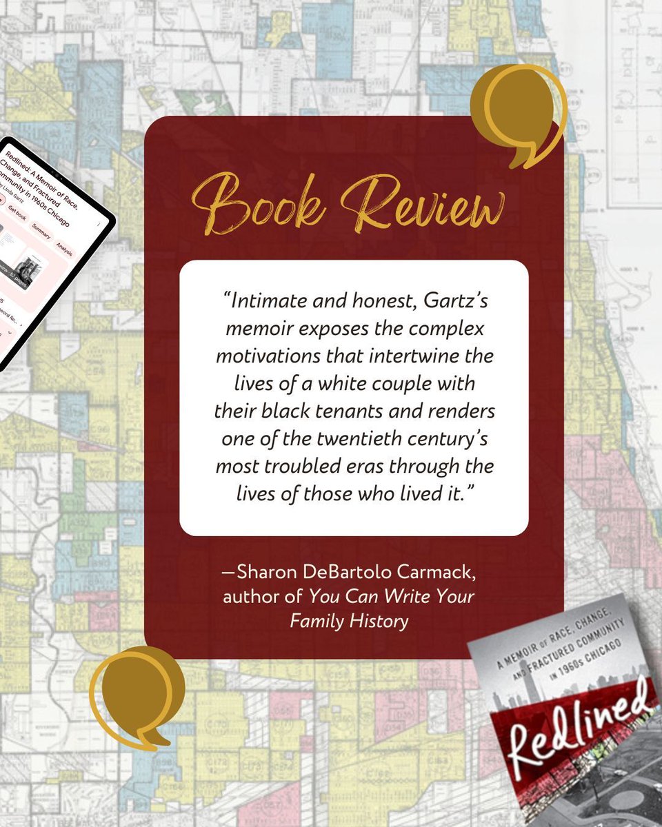 I'm humbled and thrilled by the heartfelt reviews of my memoir #Redlined. It means so much to know that readers—of all kinds—connect with my family's story.

Available now in paperback, e-book, and audiobook formats.

#LindaGartz #Memoir #Chicago #BookReview