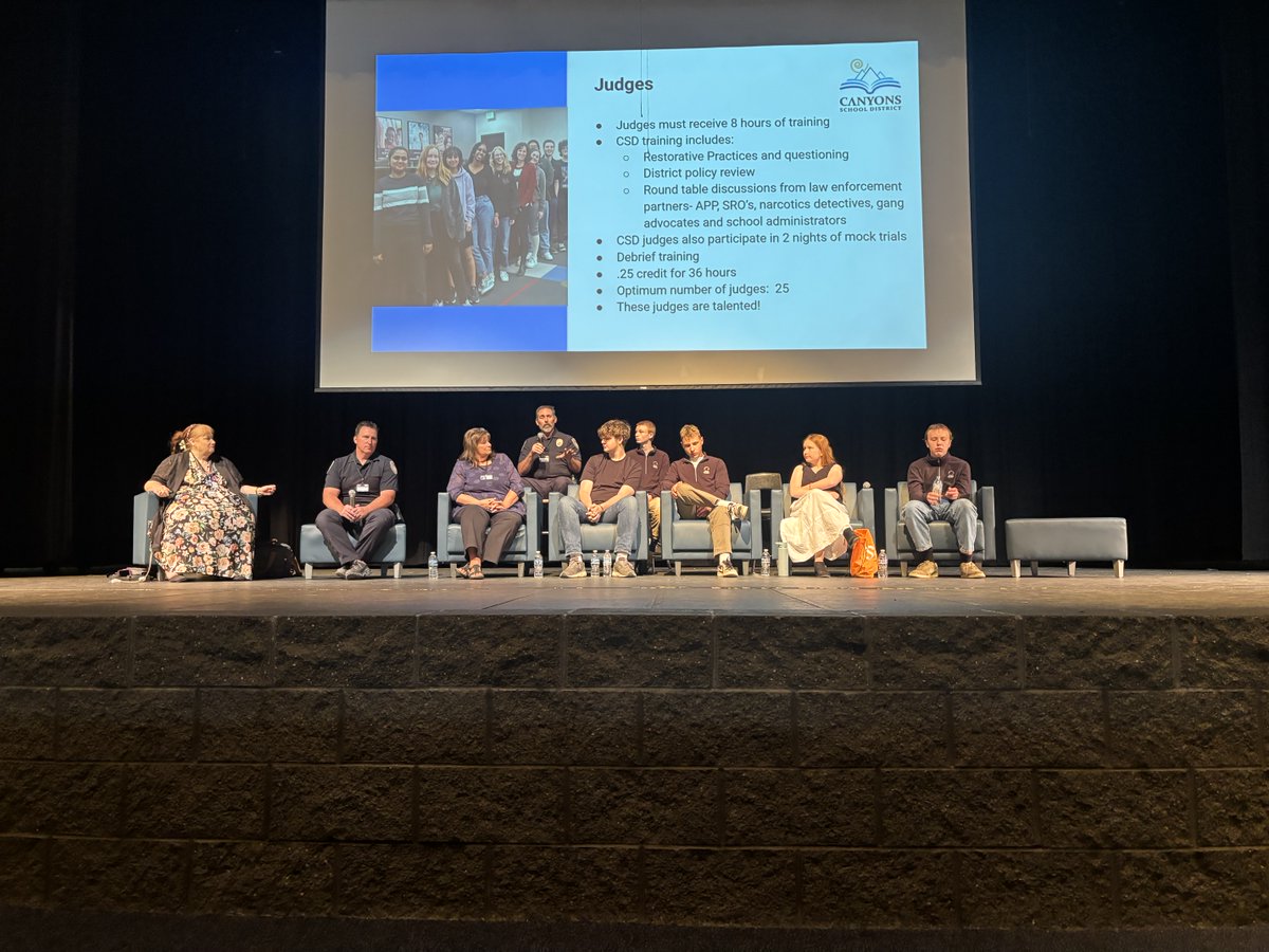 Shoutout to Officers Ballard &amp; Boots and the Canyons School District Peer Court Team for presenting at the Utah State School Safety Conference!  We're proud to collaborate for safer schools—because school safety is a top priority.
