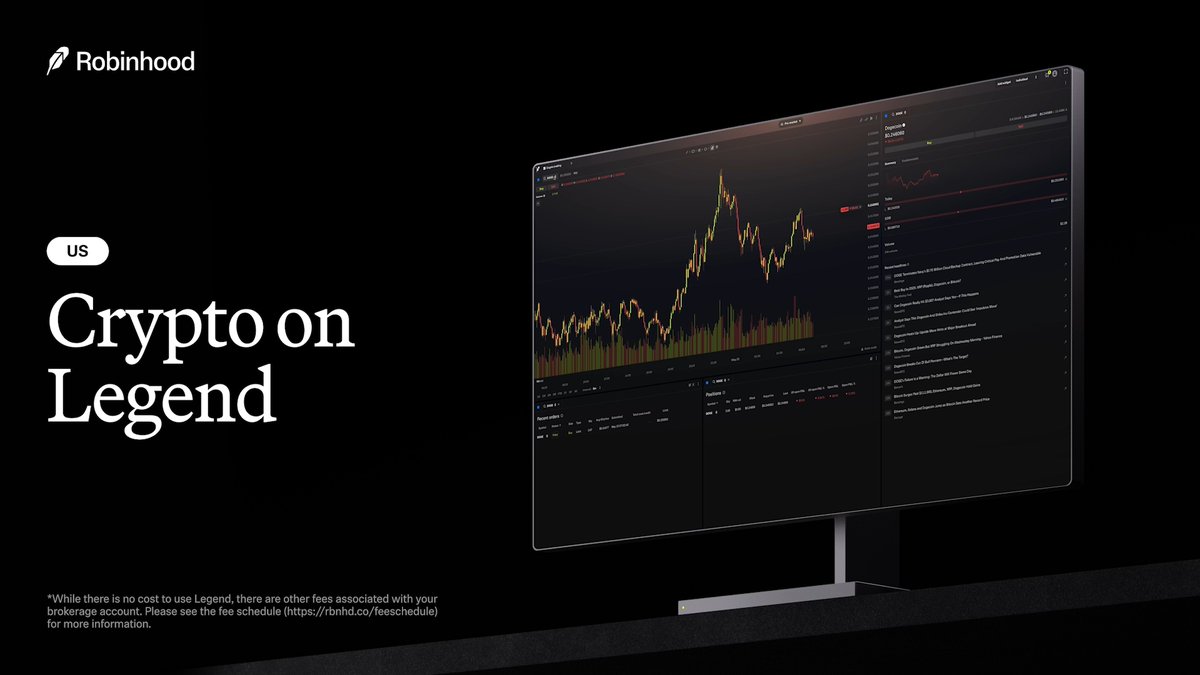 Unlock power, speed and precision. You can trade crypto in the US on our  advanced trading platform, Robinhood Legend. #RobinhoodPresents  https://t.co/g2tVe85G4W