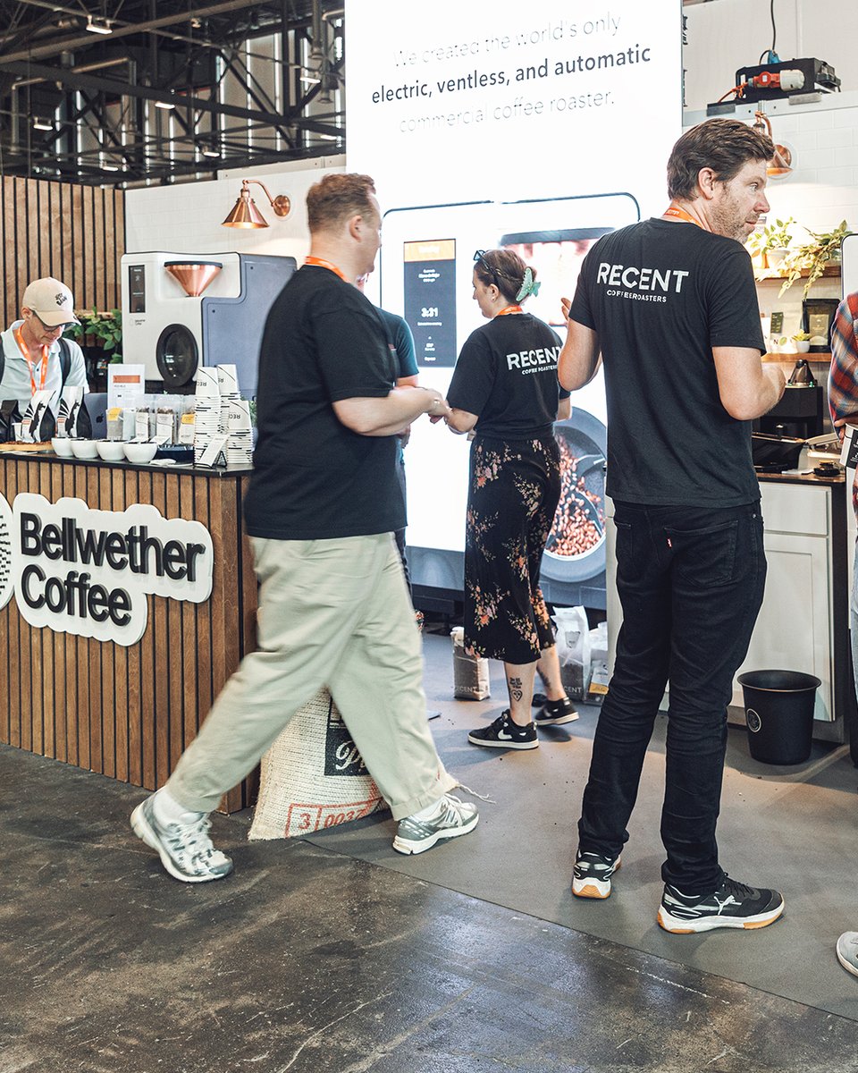 Recent_Coffee's tweet photo. We’ve just got back from an incredible few days at Geneva’s World of Coffee☕️

A huge thanks to the team at Bellwether Coffee for inviting us to brew on their stand. To share our coffee as guest roasters on a global stage like this was something special! https://t.co/sc3WdHn6H5