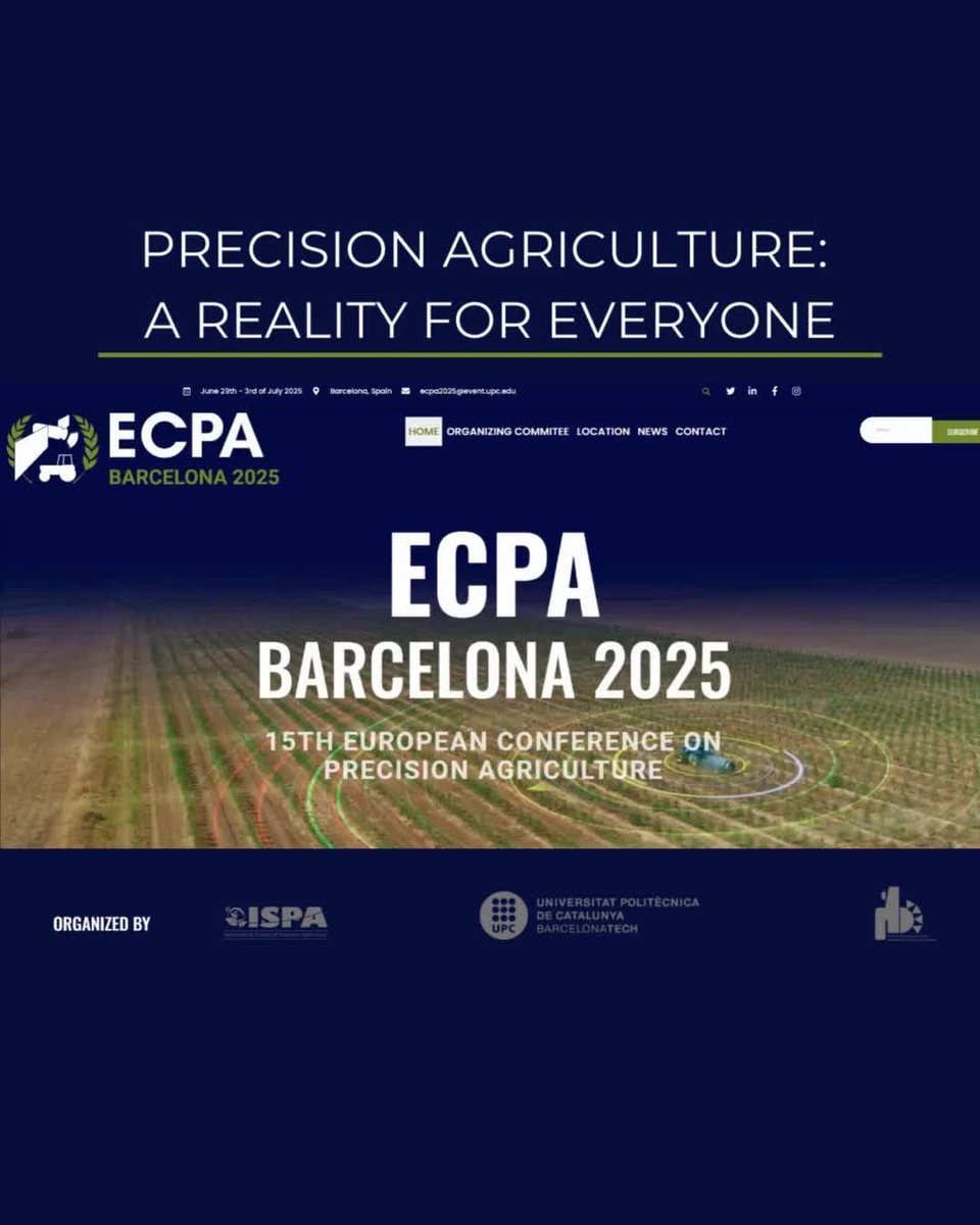 🌍 Syngenta estará presente en #ECPA2025 como patrocinador oro 💛

En esta 15ª edición de la European Conference on Precision Agriculture, reafirmamos nuestro compromiso con una agricultura más eficiente, sostenible e innovadora.

📍 Presentaremos nuestras soluciones digitales