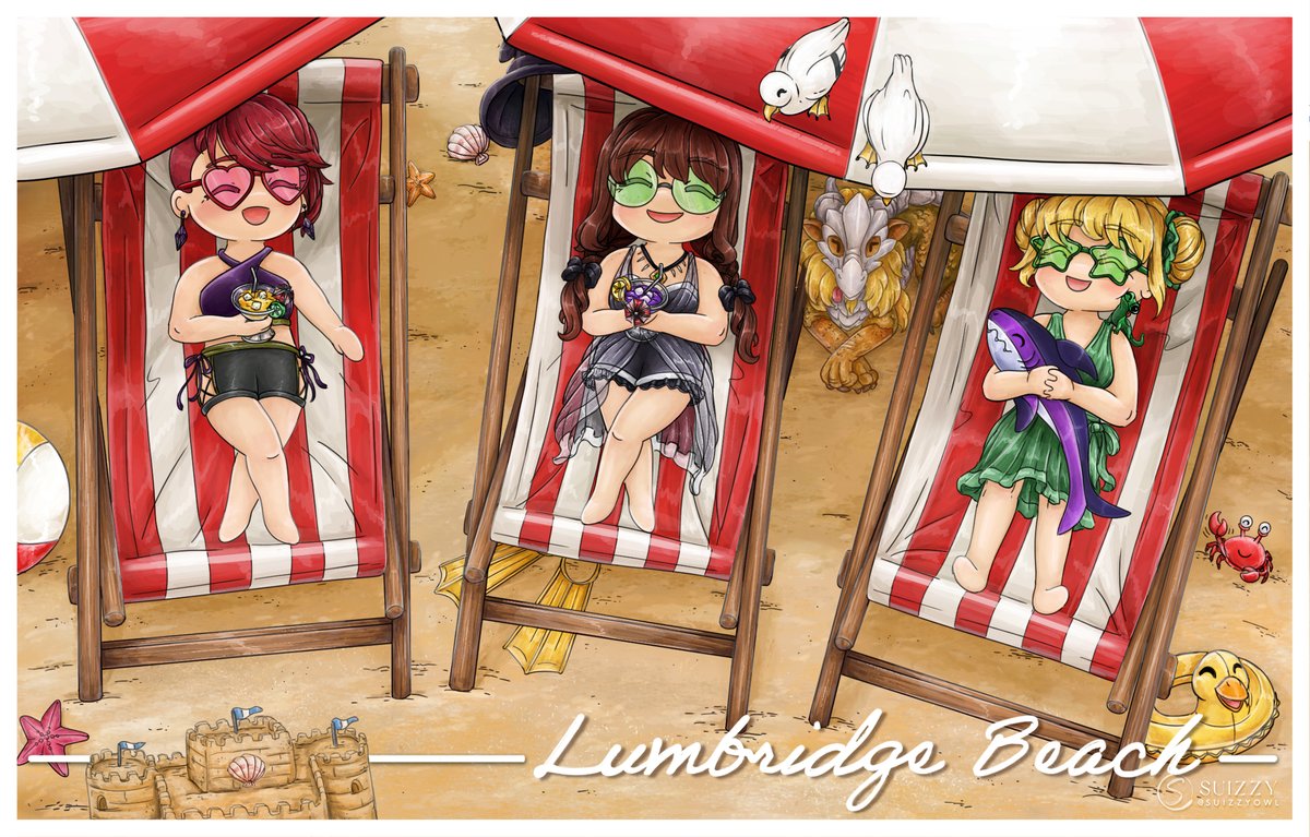 SuizzyOwl's tweet image. The Beach is back, and itβs hotter than ever! βοΈ
Time to kick back, skill 'n chill, and soak in those summer vibes!
Featuring @RsArtCommunity members @chunksofplum and @NYChannelRS!
#RuneScape #LumbridgeBeach #BeachDays #Chibi #SummerSkilling