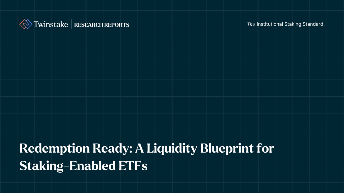 Staking assets that unlock in 10+ days. ETFs that redeem in T+1.

This isn’t a feature mismatch. It’s a structural risk.

Twinstake’s new report shows how credit lines, not improvisation, protect ETF redemptions.

Full report ➝ bit.ly/ETF-liquidity-…