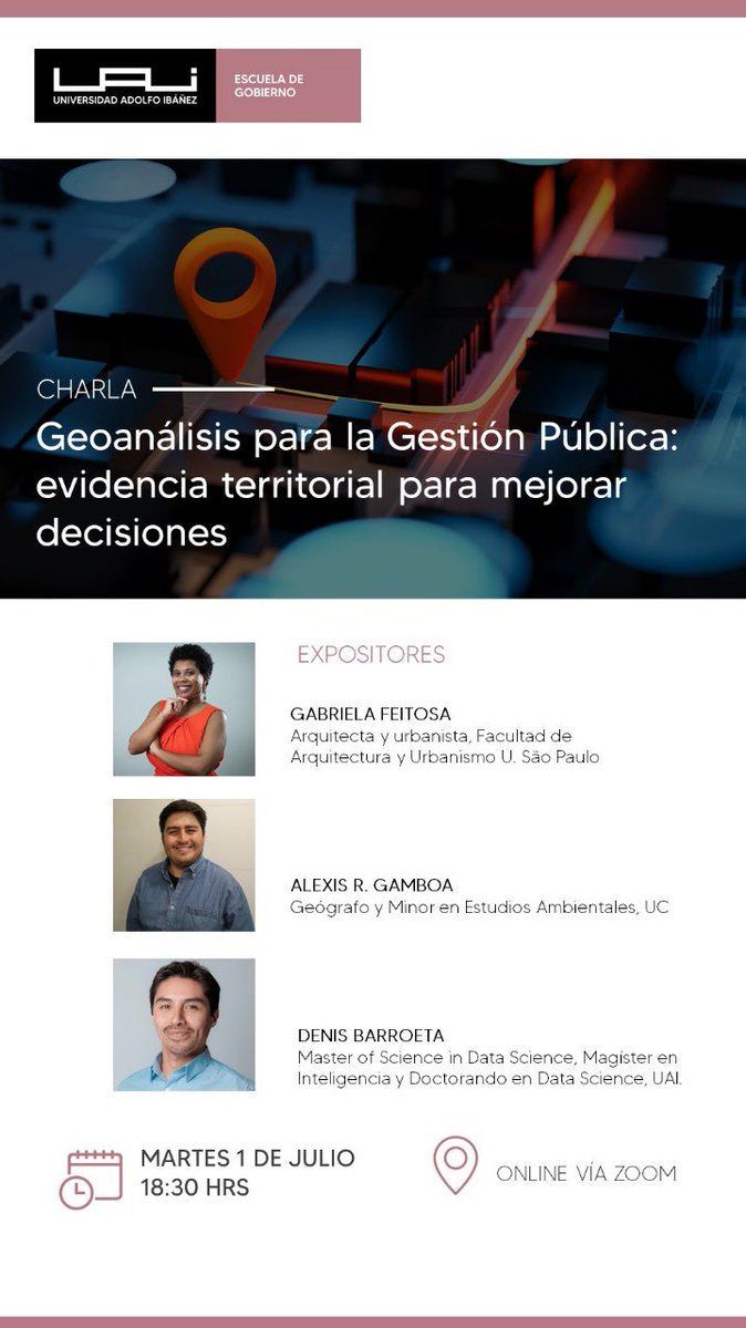 Mañana martes 1 de julio 
18:30 hrs 
Vía zoom 
uai-cl.zoom.us/j/93199644004