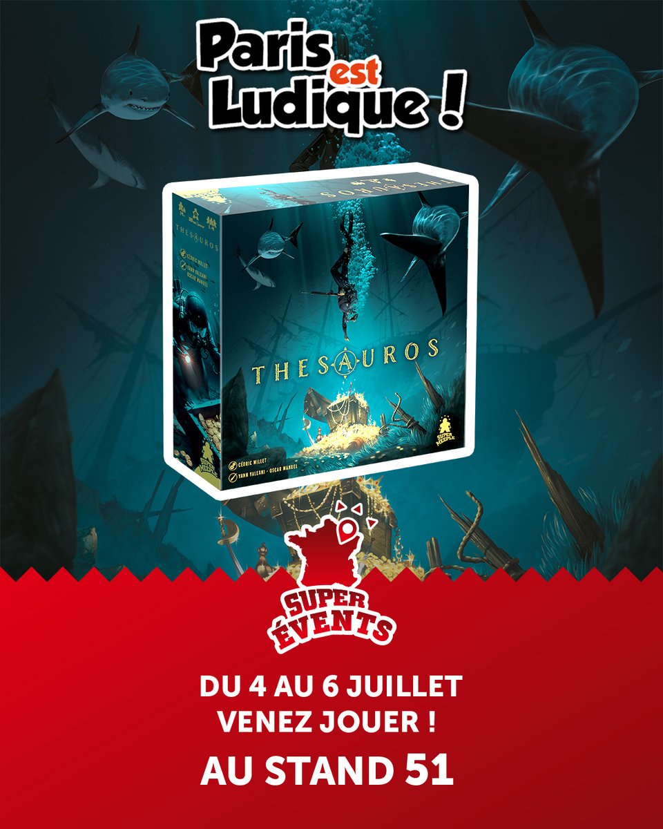 Rendez-vous au Festival #ParisestLudique ce week-end pour tester #Thesauros !

On espère vous voir nombreux, est-ce vous avez déjà eu l’occasion d’y jouer au Festival des Jeux Cannes ?
