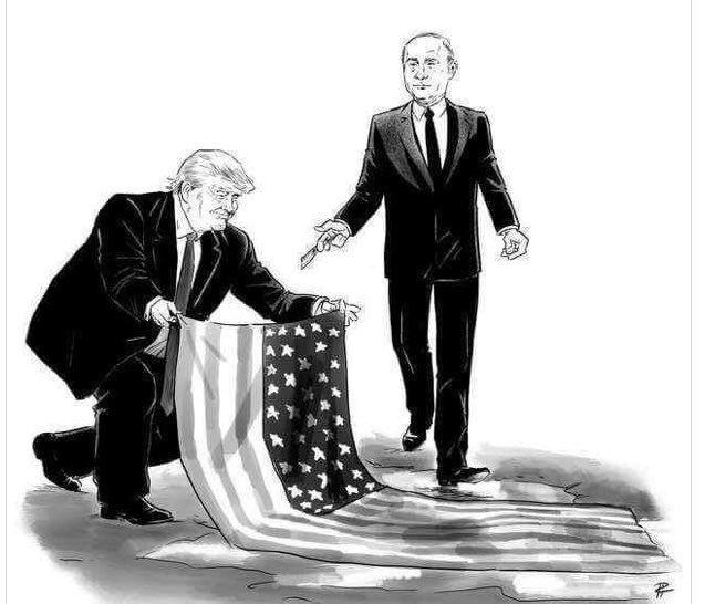 Putin’s whore has just lifted sanctions on several Russian banks that are close to Putin.  

In my day, giving the enemy aid and comfort used to be called treason