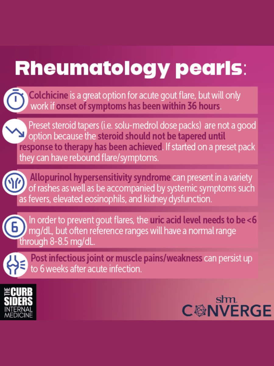 The Curbsiders (@thecurbsiders) on Twitter photo 🚨 New EPISODE drop! #489
🦴 Rheumatology for the Hospitalist w/ Dr. Kimberly Trotter, MD 💎 <a href="/SocietyHospMed/">Society of Hospital Medicine</a> #shmconverge2025
🔥 Gout pearls, steroid taper tips, & key clues for allopurinol hypersensitivity.
Listen now 👉 thecurbsiders.com
#FOAMed #MedX 🚨 New EPISODE drop! #489
🦴 Rheumatology for the Hospitalist w/ Dr. Kimberly Trotter, MD 💎 <a href="/SocietyHospMed/">Society of Hospital Medicine</a> #shmconverge2025
🔥 Gout pearls, steroid taper tips, & key clues for allopurinol hypersensitivity.
Listen now 👉 thecurbsiders.com
#FOAMed #MedX