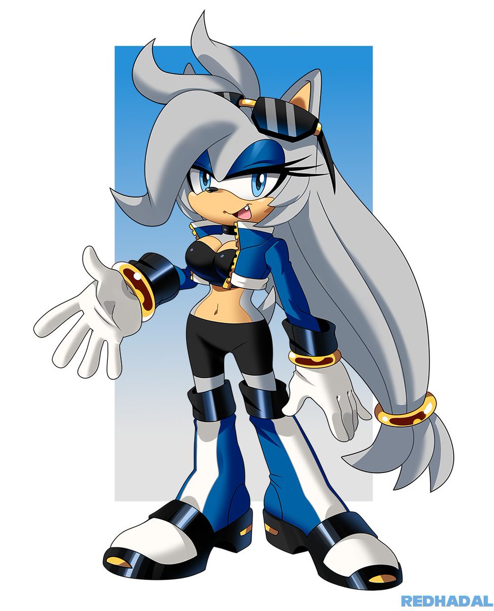 Venus the hedgehog is back again with a new look 🩶💙. I decided to base  this new design on her oldest and original look, but changed the colors.  The rings are gifts, image size:972x1200