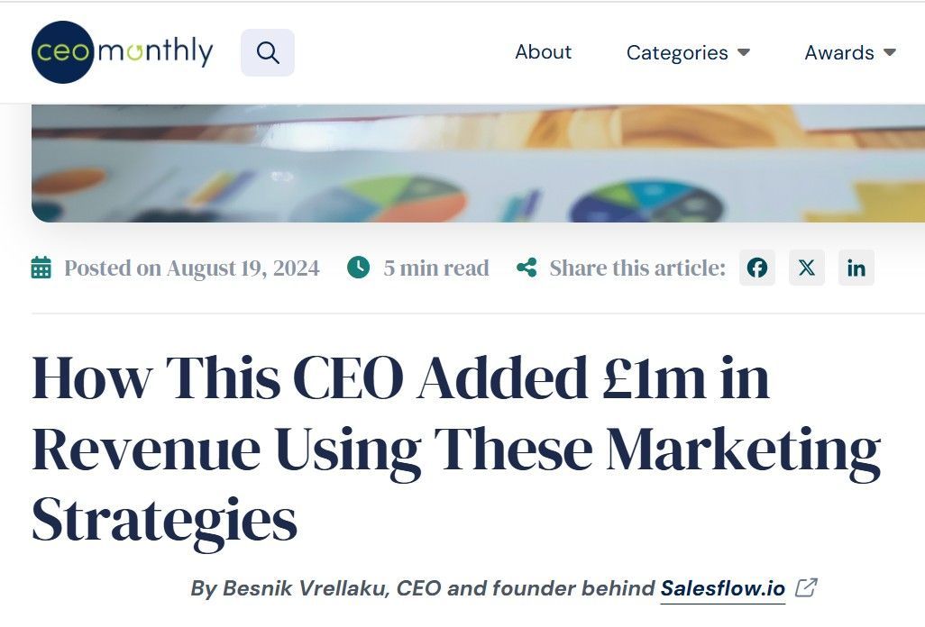 Q2’s a wrap. July’s here. 

Here’s what’s new at Salesflow:

🔹 1. How Salesflow added £1M in revenue → ceo-review.com/how-this-ceo-a…

🔹 2. Product Updates: Inbox filters, automatic LinkedIn 2FA, manager-level dashboards

🔹 3. CEO Besnik's Forbes Feature: → forbes.com/councils/forbe…
