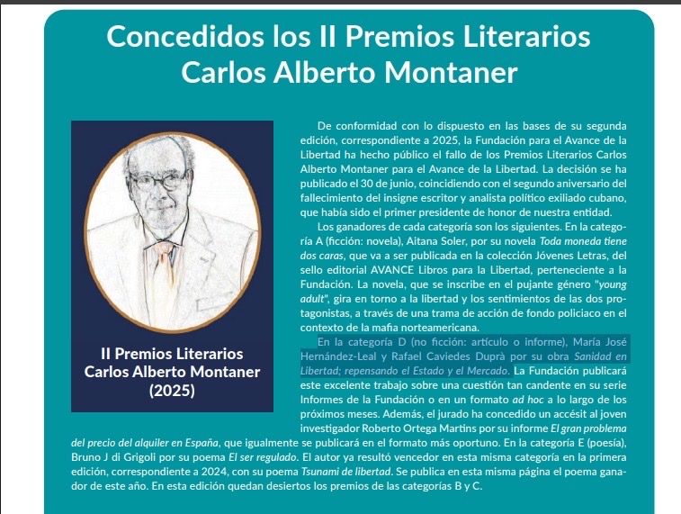 Hoy nos han informado que hemos ganado un #premio de #literatura ✍️ con <a href="/RafaCaviedes/">Rafa Caviedes</a> 🏆 sobre un #ensayo del rol público y privado en el sistema de #salud 🏥
Más que agradecida de trabajar con un gran maestro 👨‍🏫