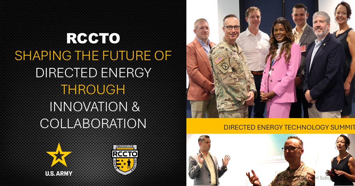 A big thank you from COL Miller and the entire #RCCTO team to all our incredible industry and academic guests who made the #DirectedEnergy Technology Summit 2 a resounding success! Your insights and collaboration are vital to the future of DE technology. #ArmyTransformation