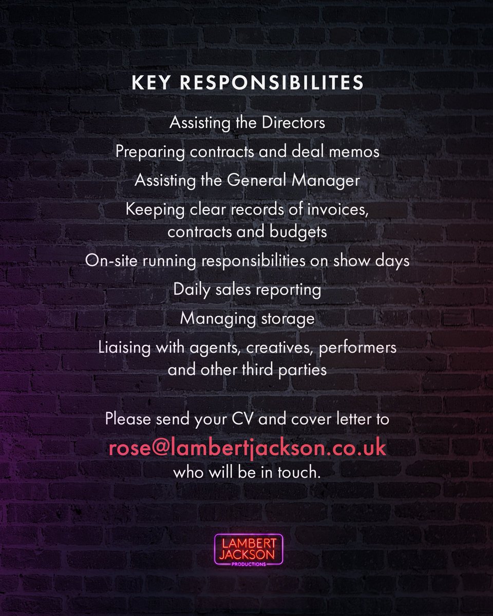 LJProds's tweet image. We are hiring for an immediate start! If you’re an incredibly driven, dedicated individual, and excited about the prospect of working with a rapidly growing and dynamic company, get in touch! Deadline is this Thursday 3rd of July. The role is office based in London.