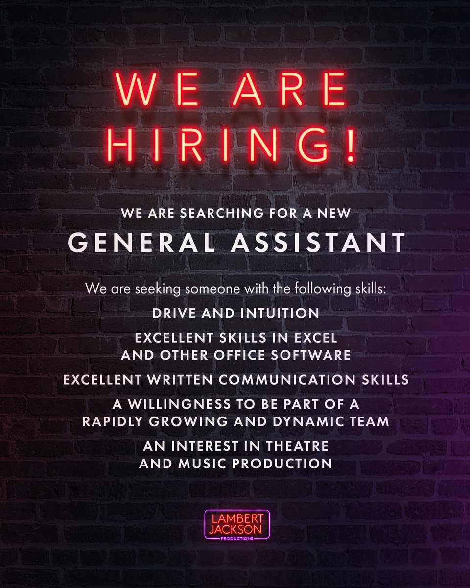LJProds's tweet image. We are hiring for an immediate start! If you’re an incredibly driven, dedicated individual, and excited about the prospect of working with a rapidly growing and dynamic company, get in touch! Deadline is this Thursday 3rd of July. The role is office based in London.