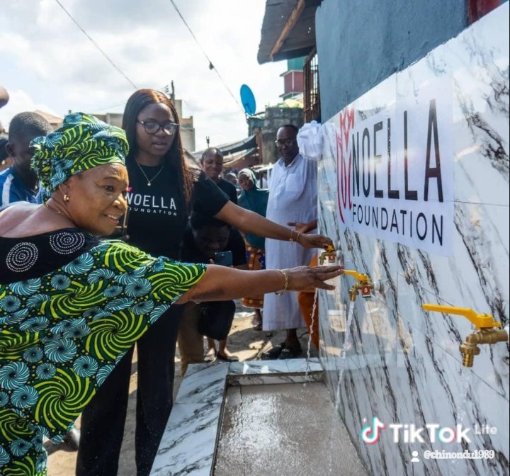 GoldChikodi's tweet image. Seyi Tinubu continues his impactful work, like providing clean water in Ajegunle through Noella Foundation, purely out of conviction, yet the “vim” against him persists. #SeyiTinubuStrides
