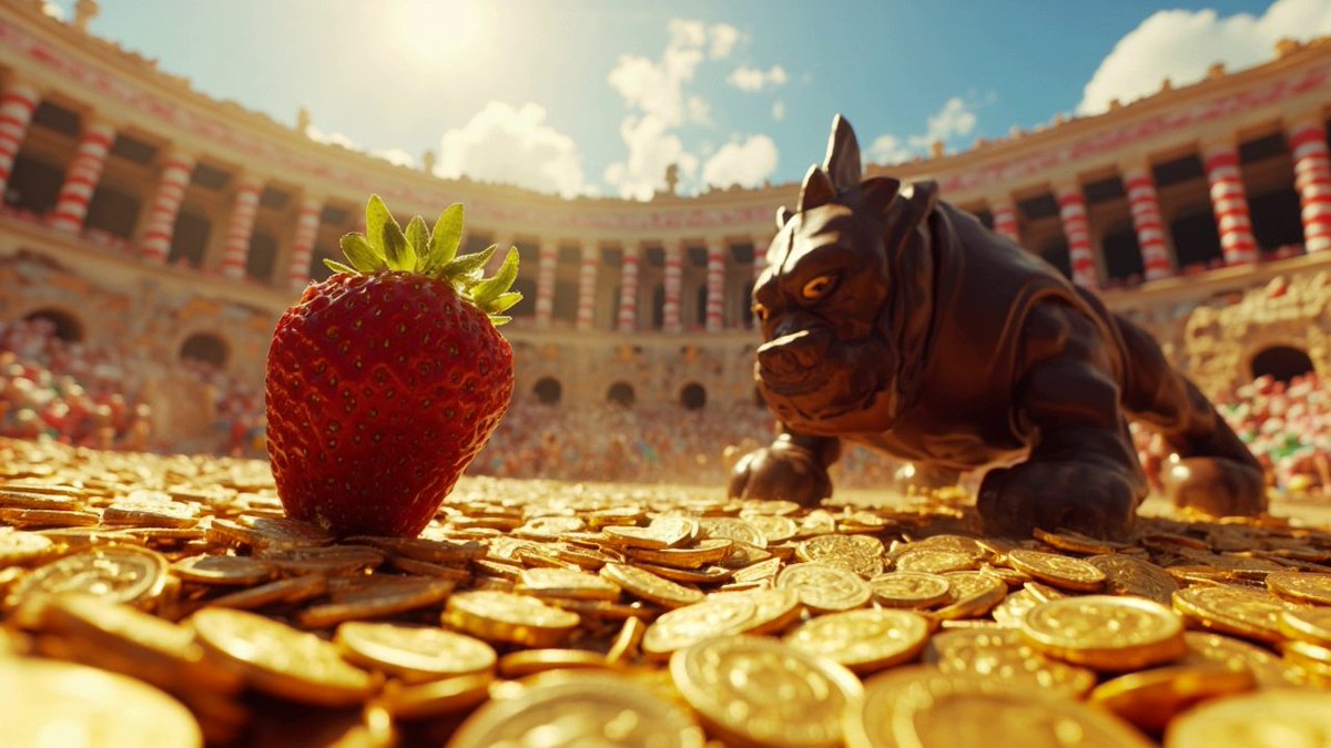 ﮼عبدالرزاقالخالدی (@r_zzaq) on Twitter photo Roman arenas. Blood. Gold. 🍓⚔️🪙
Strawberry gladiator fights for the moon 🚀
Chocolate beast wants the throne 🍫👑
Only one survives.
<a href="/CHOC0_____/">Official_CHOCO</a> is the arena. #memecoin #cryptocurrency #DOGE #PEPE #SHIB Roman arenas. Blood. Gold. 🍓⚔️🪙
Strawberry gladiator fights for the moon 🚀
Chocolate beast wants the throne 🍫👑
Only one survives.
<a href="/CHOC0_____/">Official_CHOCO</a> is the arena. #memecoin #cryptocurrency #DOGE #PEPE #SHIB
