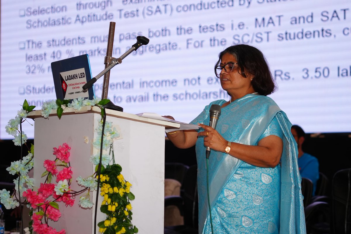 dse_ladakh's tweet photo. Dept. of School Education & Literacy, @EduMinOfIndia, held a one-day workshop on #NMMSS at DIET Leh led by Smt. A. Srija, Economic Advisor @SrijaSuresh to streamline the process. 311 DNOs/INOs from Leh & Kargil joined to enhance transparency in scholarship disbursement. https://t.co/NrT2LyrVOt