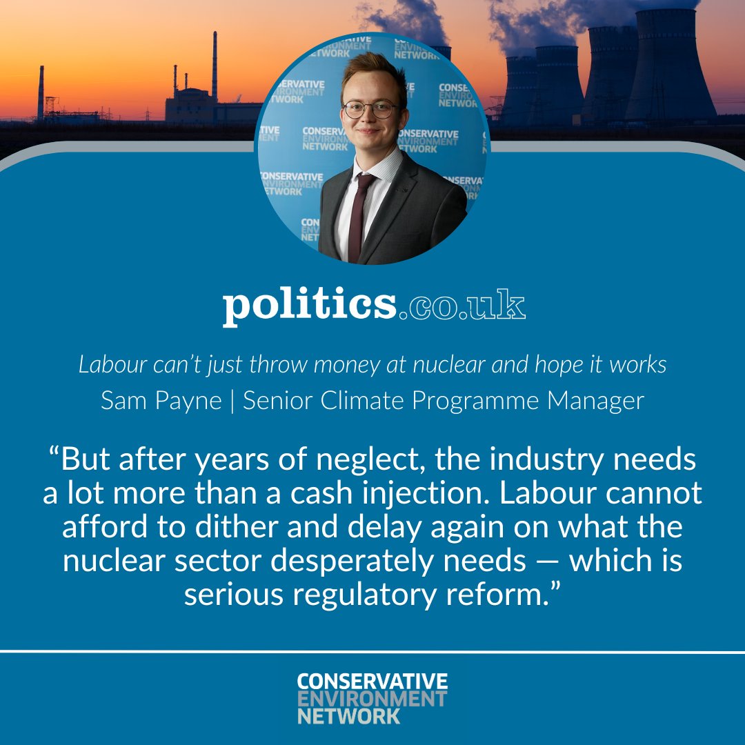 CEN_HQ's tweet image. ☢️ If we want a British nuclear renaissance, we must streamline red tape.
We can't just keep throwing money at the problem.
CEN's @SamFPayne in @Politics_co_uk: politics.co.uk/comment/2025/0…