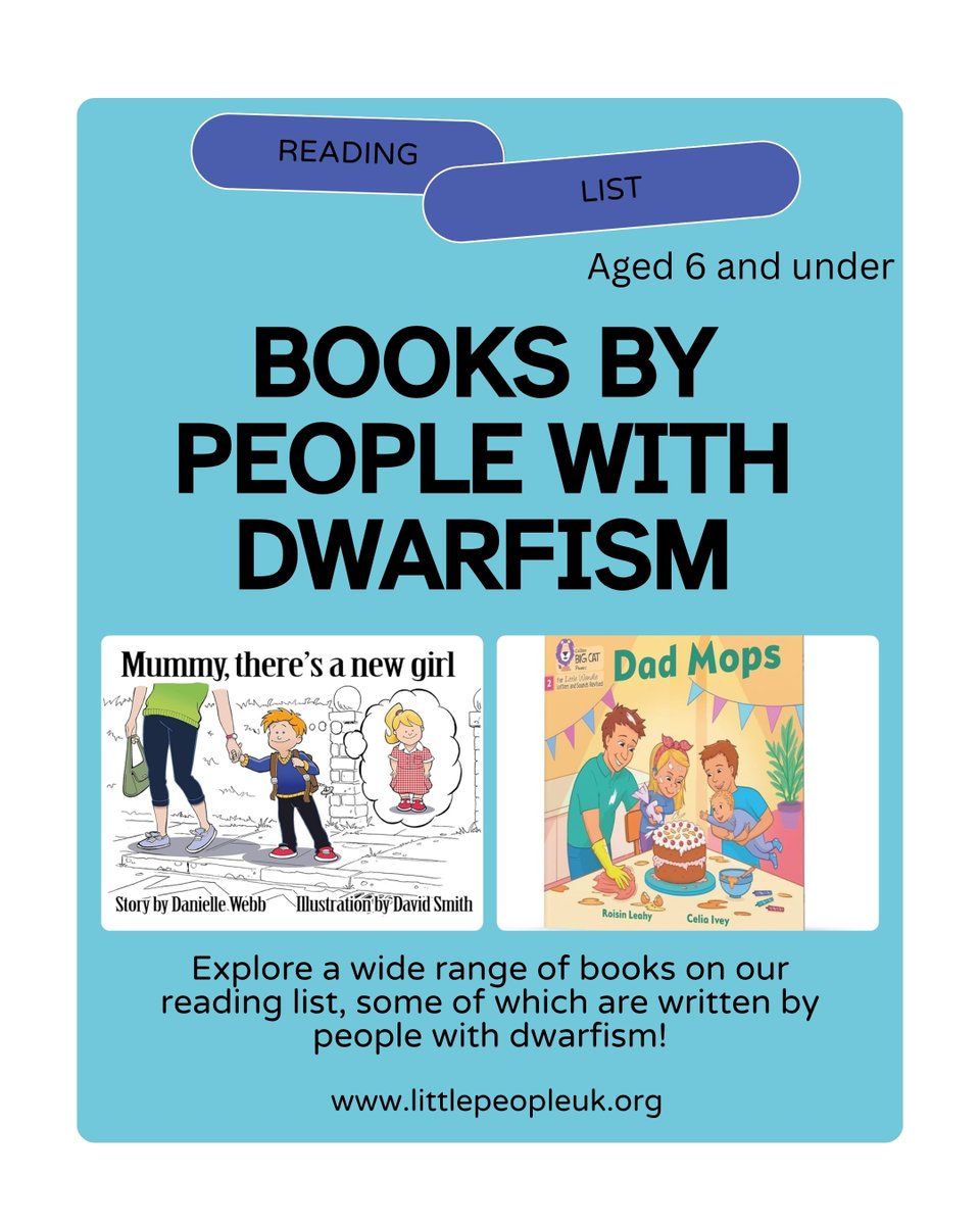 Check out some great books written by people with dwarfism.

These below are for our younger age range, 6 and under.

We have some more suggestions of books promoting diversity and inclusion on our website here - littlepeopleuk.org/information-ab…?