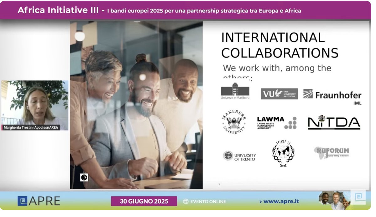 AREA_Innovation's tweet photo. Margherita Trestini ad #AfricaInitiative III:  20 anni in Africa subsahariana, distributed intelligence, Progetti come #Feed4Food #MetaVET #SmartStep knowledge transfer, innovazione, capacity building, cooperazione.
#HorizonEurope #AU_EU  @Apodissi_Intl  @AREA_Innovation https://t.co/IrdlJdCyS8