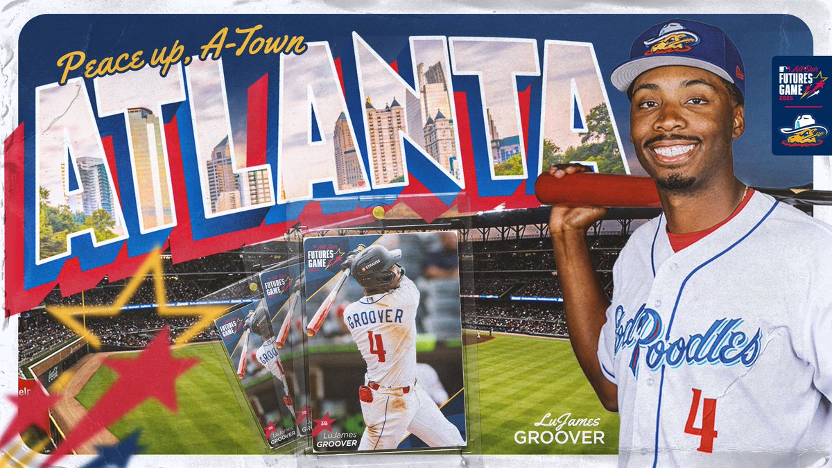 PEACE UP, LUJAMES GROOVER IS GOING TO A-TOWN! 🍑

The Arizona Diamondbacks #10 prospect is headed to the ALL-STAR FUTURES GAME! Groover has been named to play in the premier showcase game on July 12th in Atlanta, Georgia! He is the sixth Sod Poodles player to be selected.