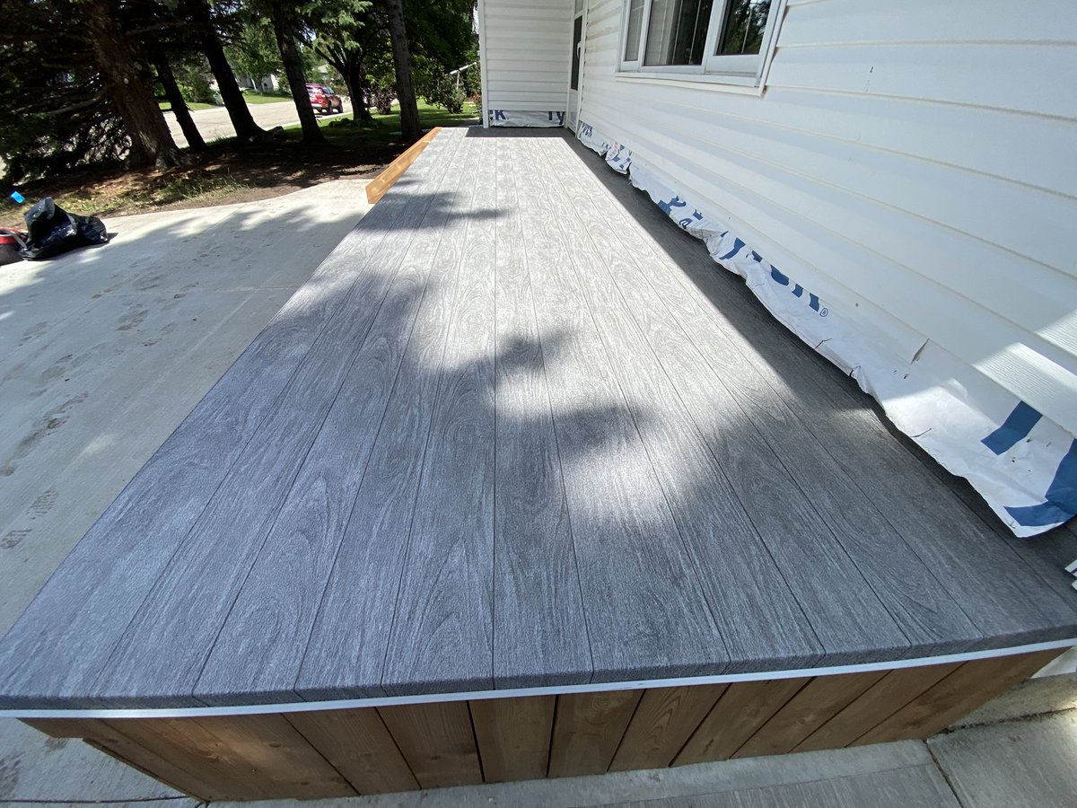 decks_appeal's tweet photo. DekSmart vinyl in Silver Maple #deck #vinyldecking #yeg #decksappeal https://t.co/42mxiK8lXR