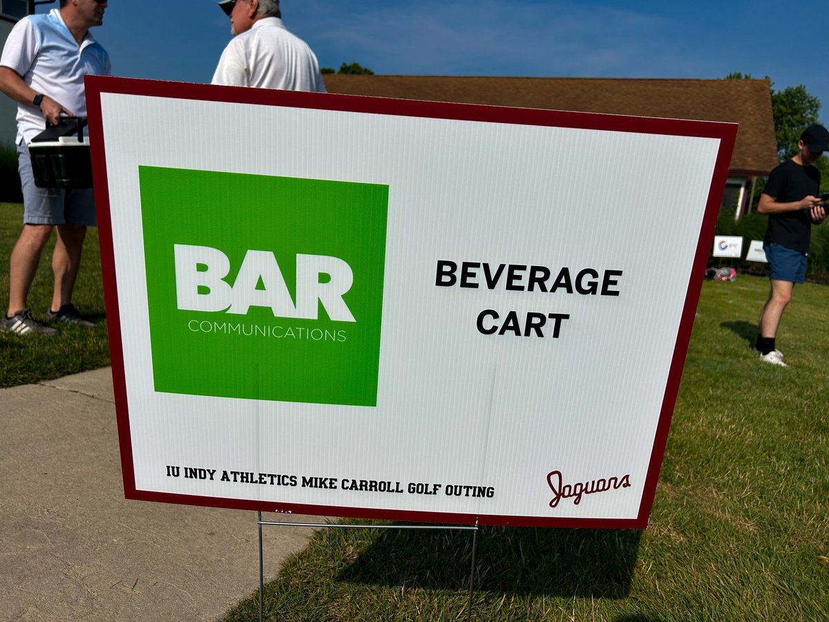 BarComms's tweet image. Cheers to a great day on the green ⛳️
@BradRateike represented the BAR team proudly as we were able to sponsor the beverage cart for @IUIndianapolis athletics Mike Carroll Golf Outing supporting their 250+ student athletes. #networkingonthegreen #sponsoredsip #community