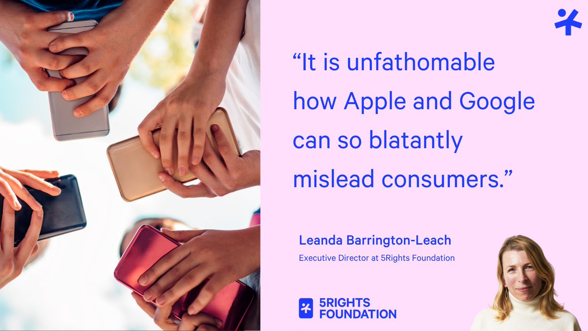 5RightsFound's tweet image. Children as young as 4 are being exploited due to misleading age ratings on app stores.
5Rights + @GoodLawProject have filed a legal complaint over Apple & Google marketing apps to kids far younger than developer-set age limits.
@TheTimes thetimes.com/uk/technology-…
#ChildRights