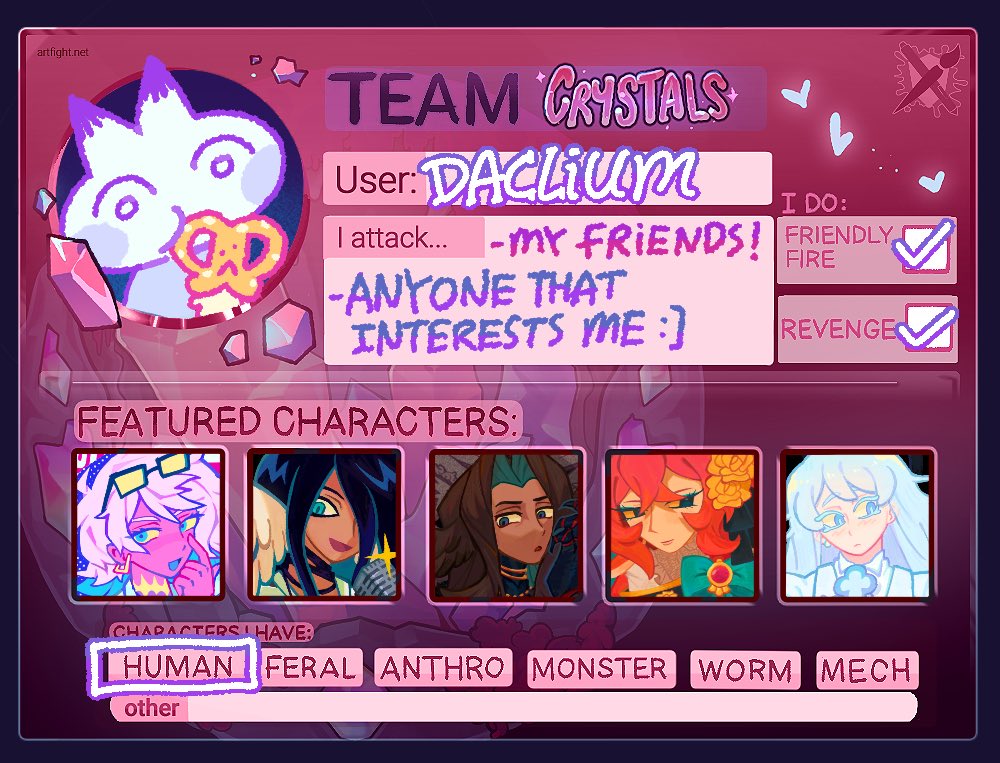 DACLIUM's tweet image. LET'S GO ROCKHEADS πβ¨
artfight.net/~Daclium