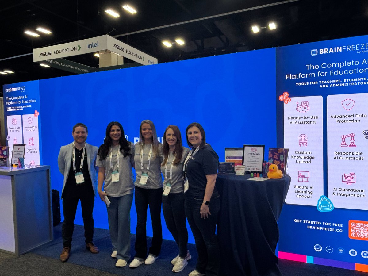 BrainFreeze_AI's tweet image. The BrainFreeze team is live at #ISTE25! 🎉
Swing by Booth #1121 for:
🍧 Free popsicles
🎁 $100 gift card giveaway
📘 Exclusive AI workbooks
💡 Live AI demos
Come say hi + see how AI is transforming classrooms!
#AIinEducation #EdTech #ISTELive25