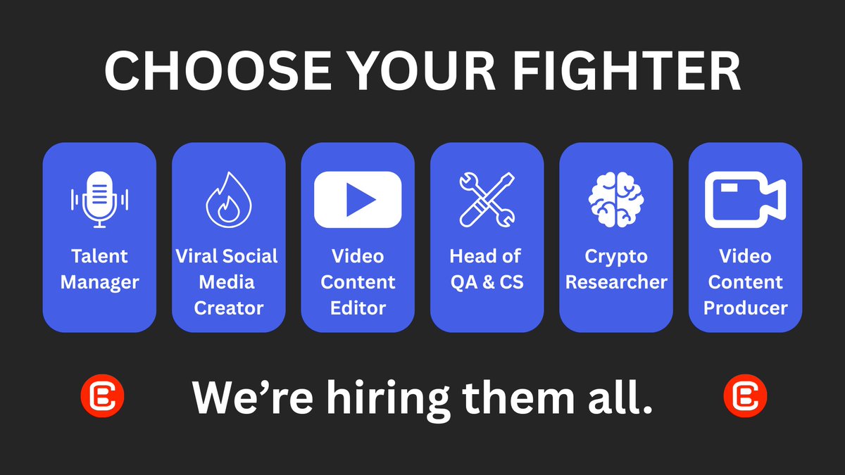 crypto_banter's tweet image. 🚨 WE&apos;RE HIRING!

If you had to choose... who would you be?

Think you’ve got what it takes? Then why not apply...
Link in the comments 👇