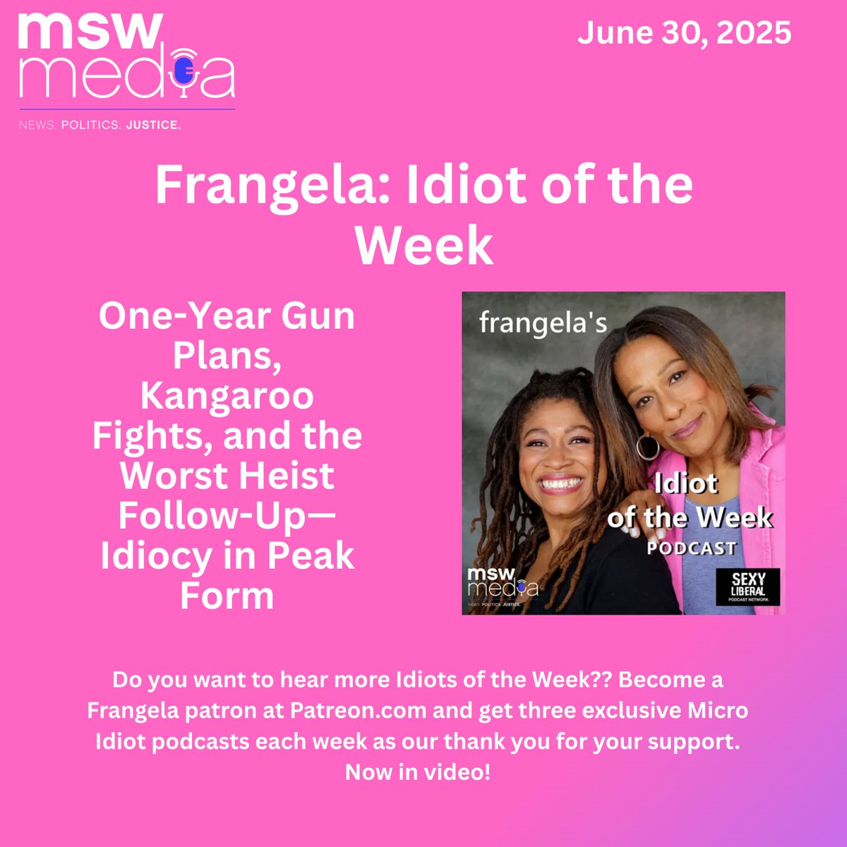 ICYMI: 🚨Please subscribe to #IdiotOfTheWeek. <a href="/frangeladuo/">Frangela</a>'s other shows, #TheFinalWord &amp; #SomethingAintRight are on a different podcast feed. Make sure to subscribe to all.

Subscribe to #IOTW here 🔽
Listen: podcasts.apple.com/us/podcast/one…