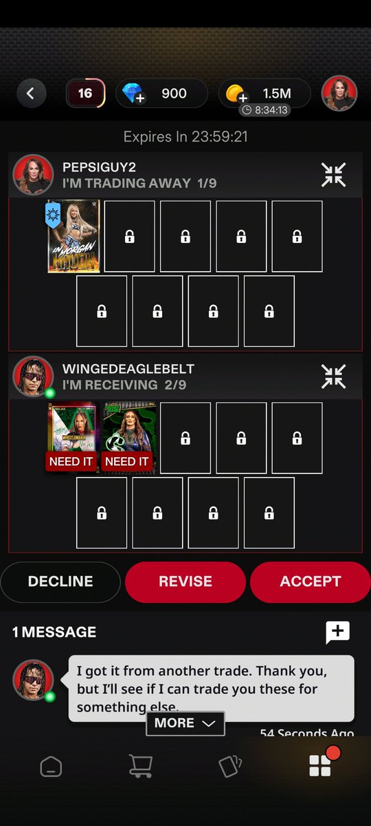RogueSugahPunk's tweet image. Motion Liv Morgan Iconic for non motion Nia Jax iconic? Similar card count but... Idk. #ToppsSlam