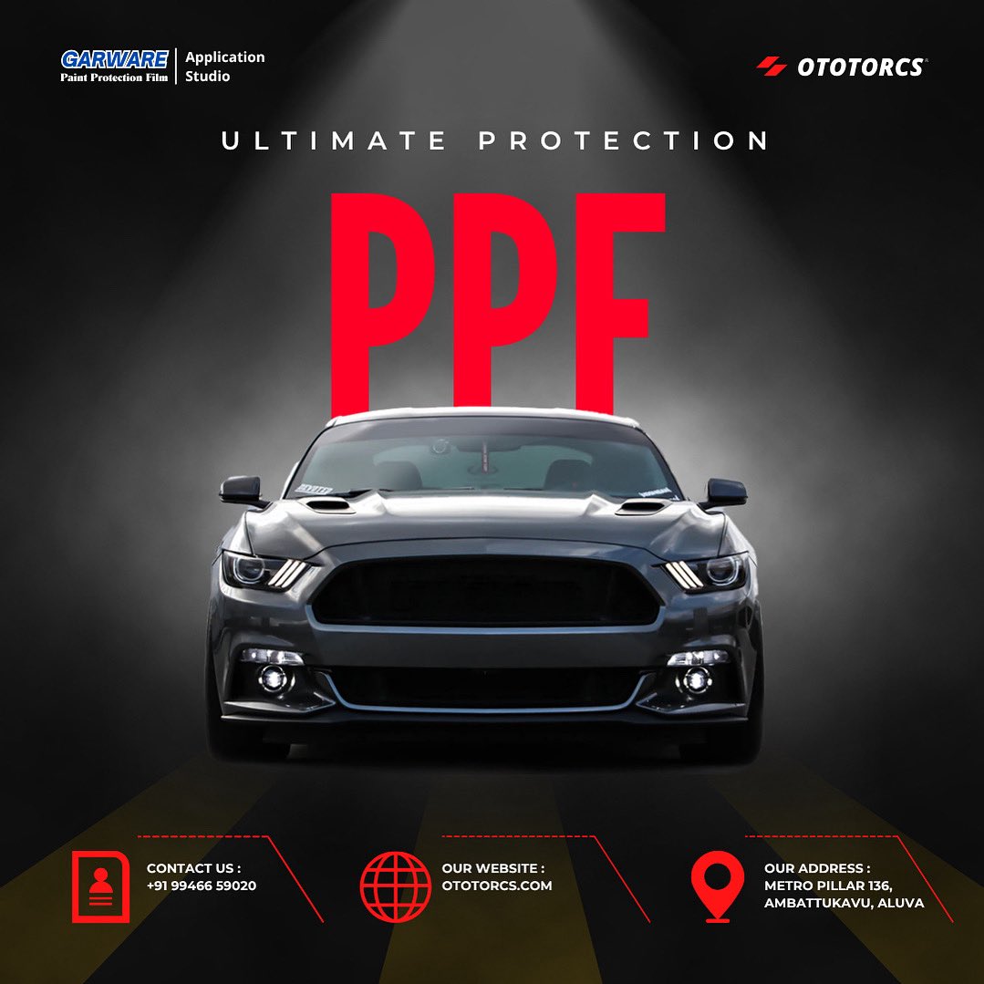ototorcs's tweet photo. Your car deserves the ULTIMATE PROTECTION 🚗✨

Say goodbye to scratches, stains, and stone chips with our premium Paint Protection Film (PPF).

📍 Visit us: Metro Pillar 136, Ambattukavu, Aluva
📞 Call us: +91 99466 59020 https://t.co/DHJchr9Bmm
