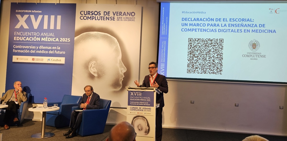 Eva Fariña Couselo (@evafalibre) on Twitter photo <a href="/Elmedicoint/">El Médico Interactivo</a> Presentación de la 'Declaración de El Escorial: Un marco para la enseñanza de competencias digitales en Medicina'. <a href="/juliomayol/">Julio Mayol</a> alerta de los retos que supone la inteligencia artificial para el médico, especialmente, la IA generativa.
Más info en elmedicointeractivo.com/la-ia-en-la-fo… <a href="/Elmedicoint/">El Médico Interactivo</a> Presentación de la 'Declaración de El Escorial: Un marco para la enseñanza de competencias digitales en Medicina'. <a href="/juliomayol/">Julio Mayol</a> alerta de los retos que supone la inteligencia artificial para el médico, especialmente, la IA generativa.
Más info en elmedicointeractivo.com/la-ia-en-la-fo…